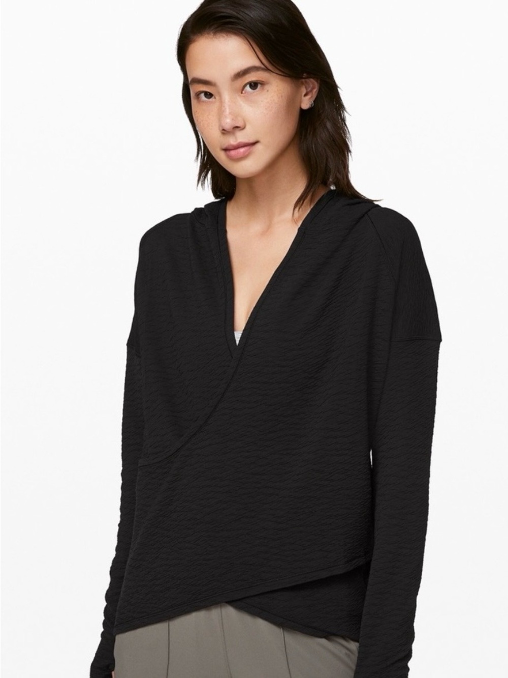 Lululemon | Serene Motion Wrap Hooded Pullover Black *No Size* Fits Like Medium